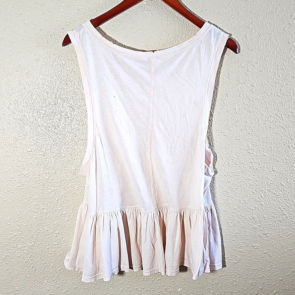 We The Free Overside Cream Peplum Tank Top. - Picture 5 of 5